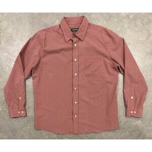 Orvis Button Down Shirt Mens Large Active Fit Performance Ultra Light Check